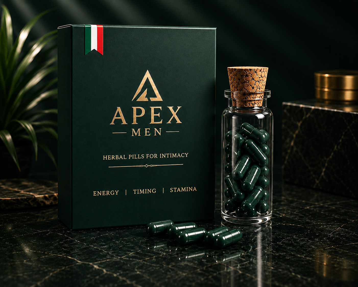 APEX MEN Premium Performance Formula – Men's Vitality & Stamina Support (6 Capsules)